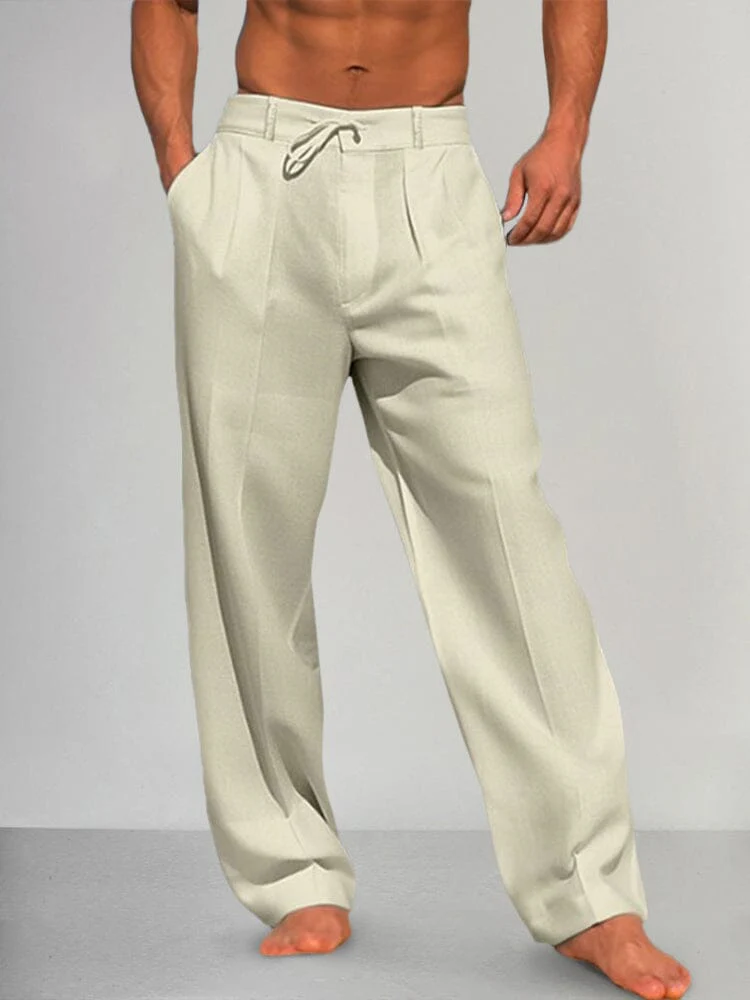 Cozy Straight Leg Cotton Linen Pants - Image 4