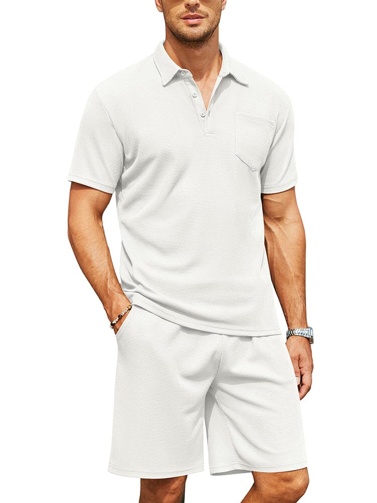 Cozy Waffle Polo Tracksuit Sets (US Only) - Image 3