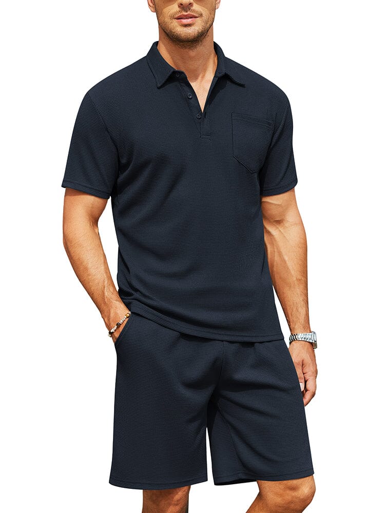 Cozy Waffle Polo Tracksuit Sets (US Only) - Image 6