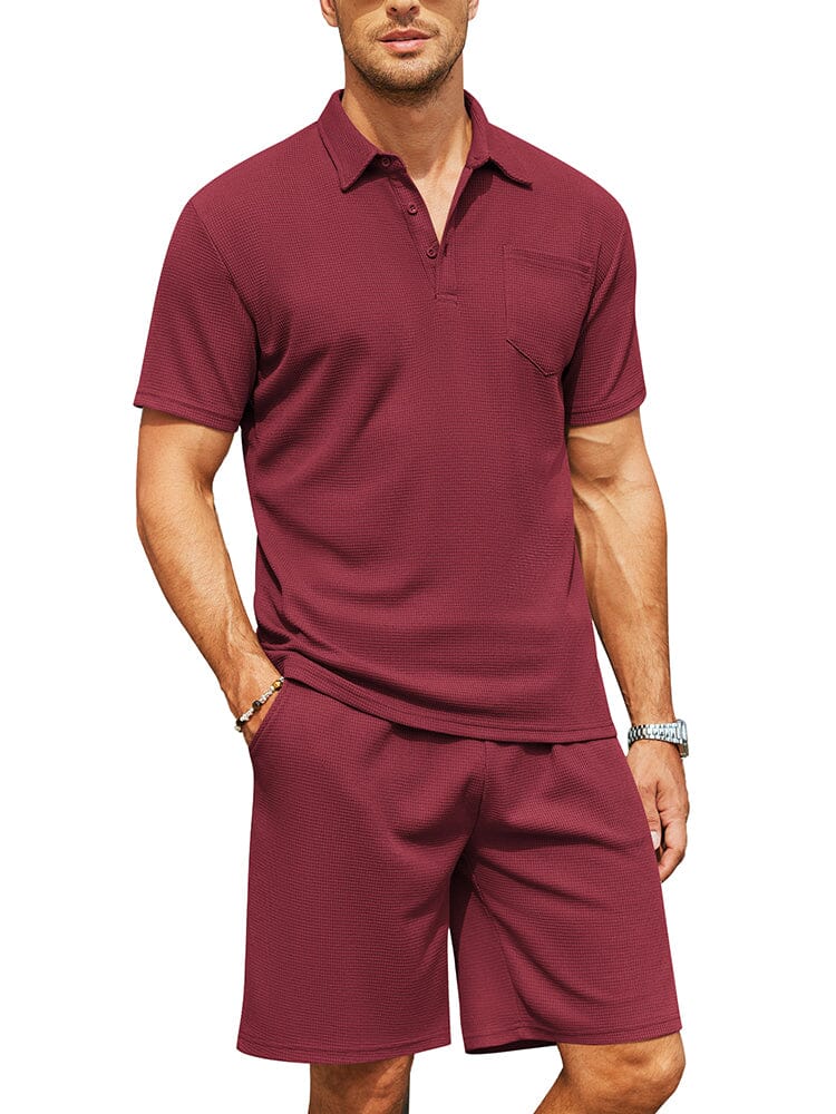Cozy Waffle Polo Tracksuit Sets (US Only) - Image 9