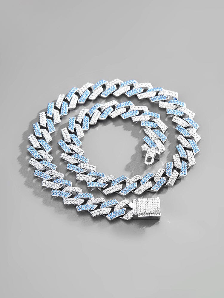 Cuban Link Chain Rhinestone Necklace - Image 3