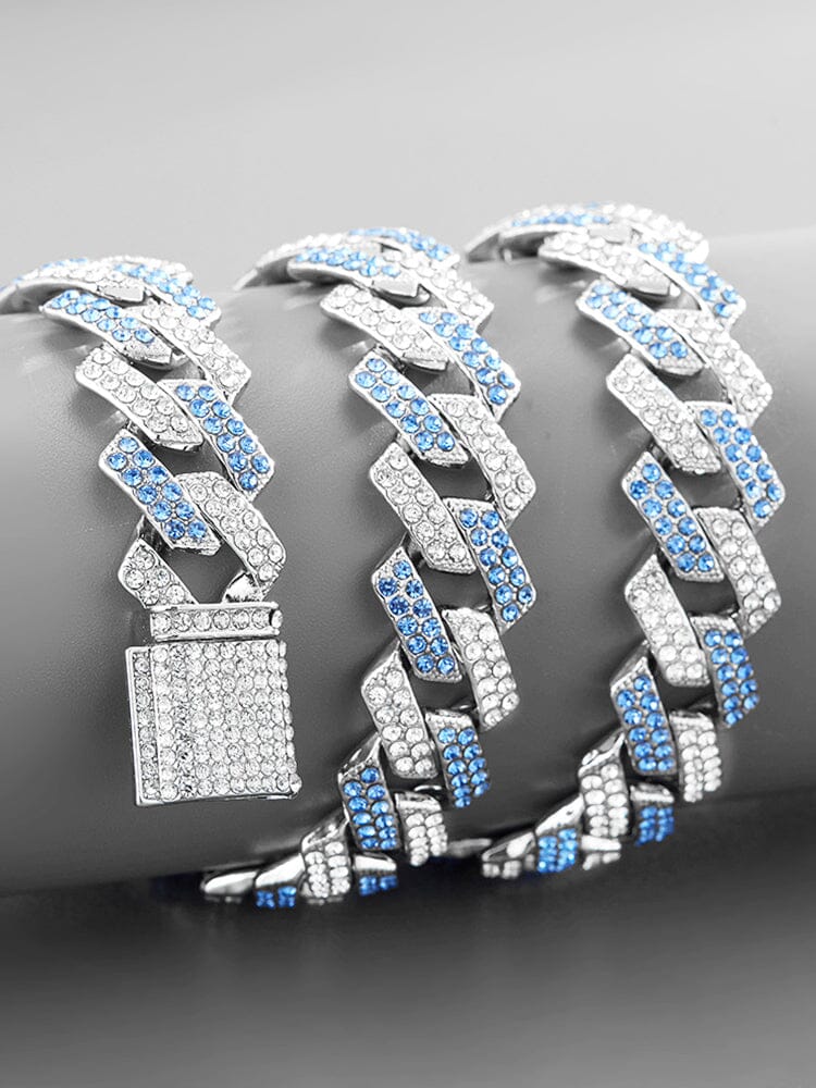 Cuban Link Chain Rhinestone Necklace - Image 6
