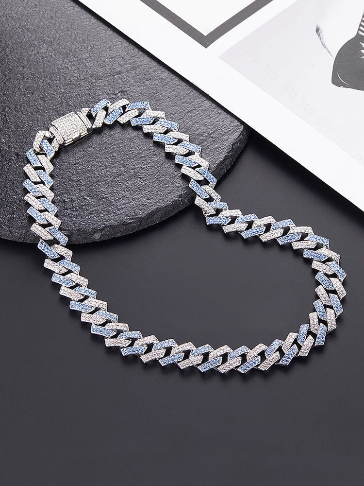 Cuban Link Chain Rhinestone Necklace - Image 8