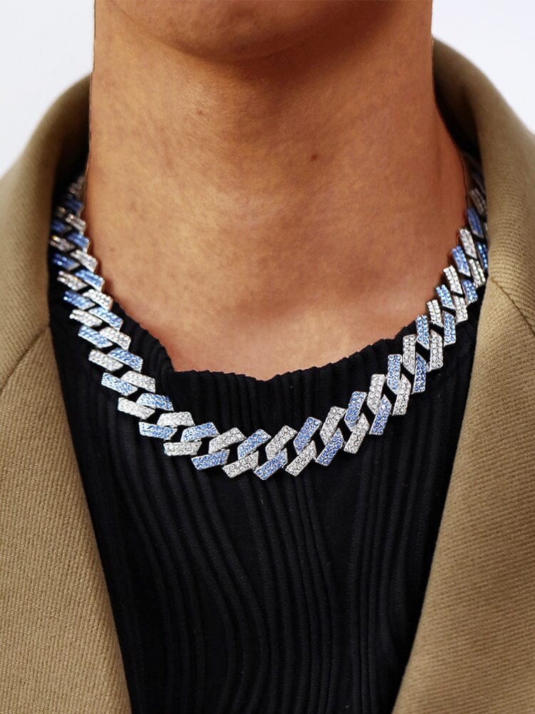 Cuban Link Chain Rhinestone Necklace - Image 9