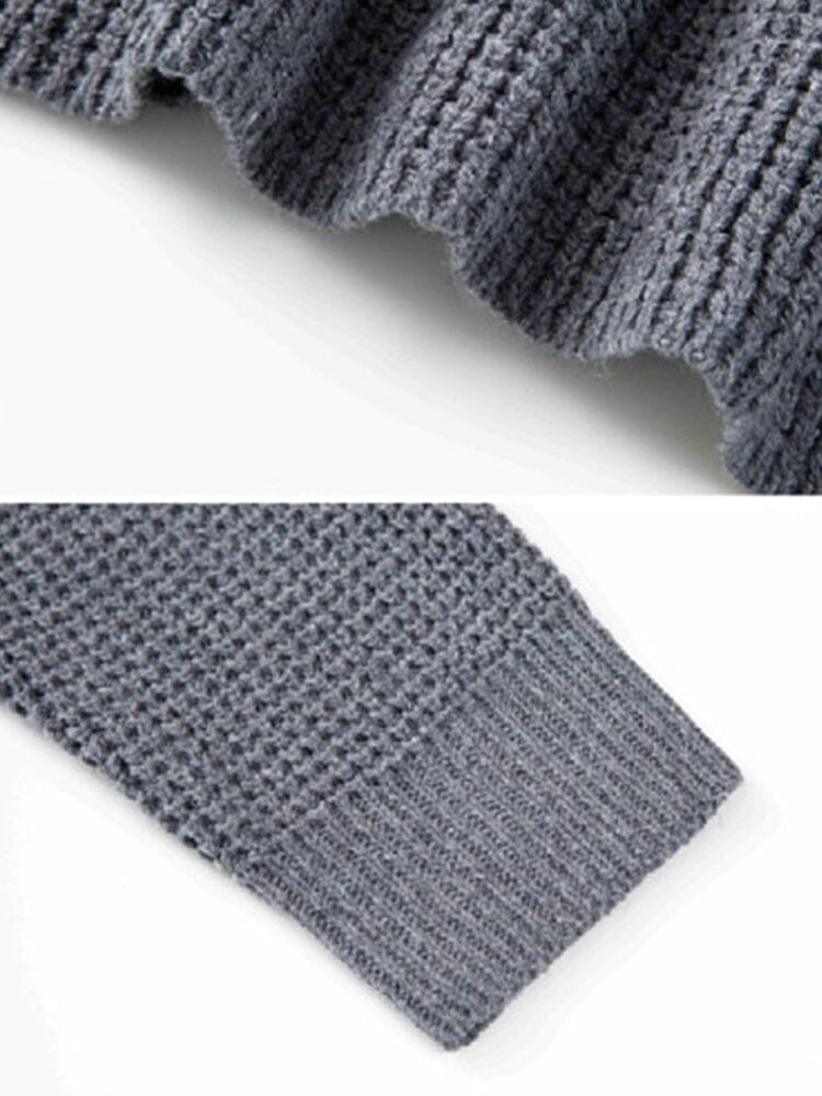 Double-Breasted Hooded Knit Cardigan - Image 4