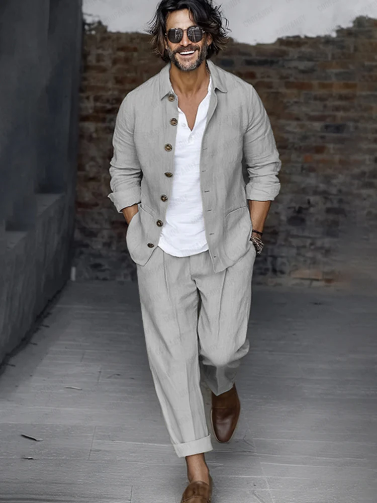Easy Wear Cotton Linen Matching Set - Image 2