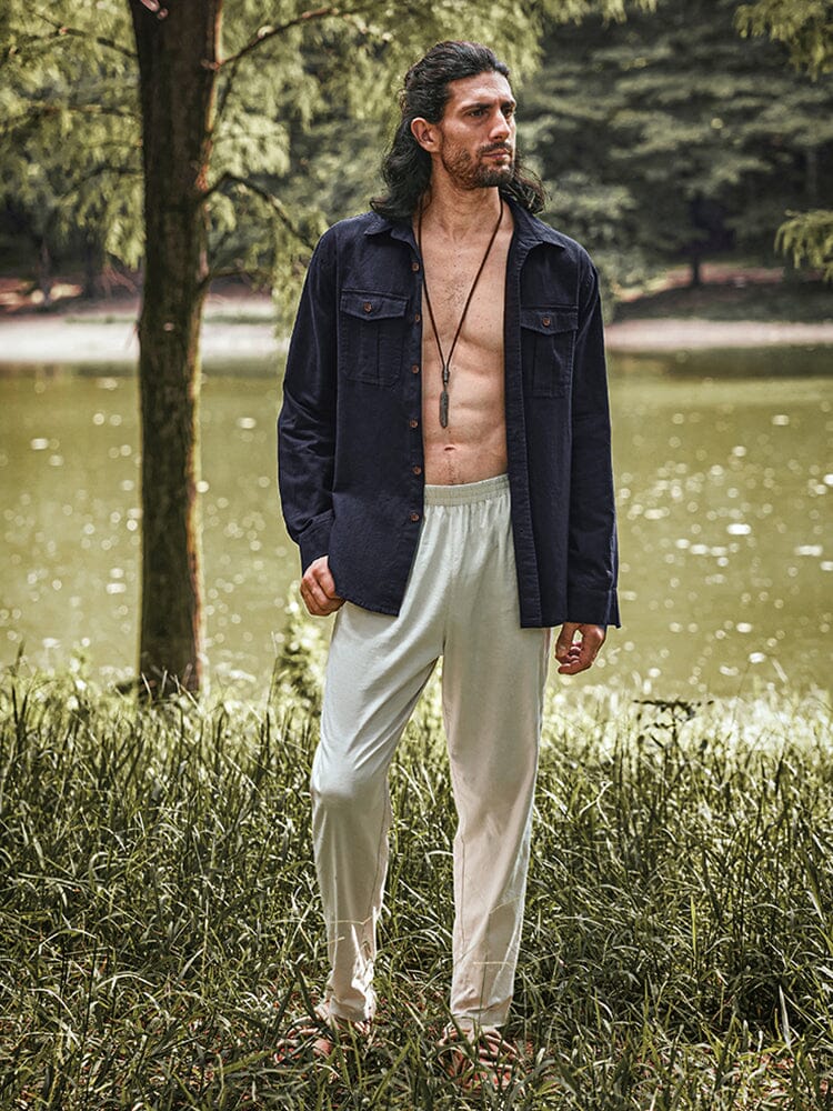 Eco-friendly Cozy Linen Blend Shirt - Image 4