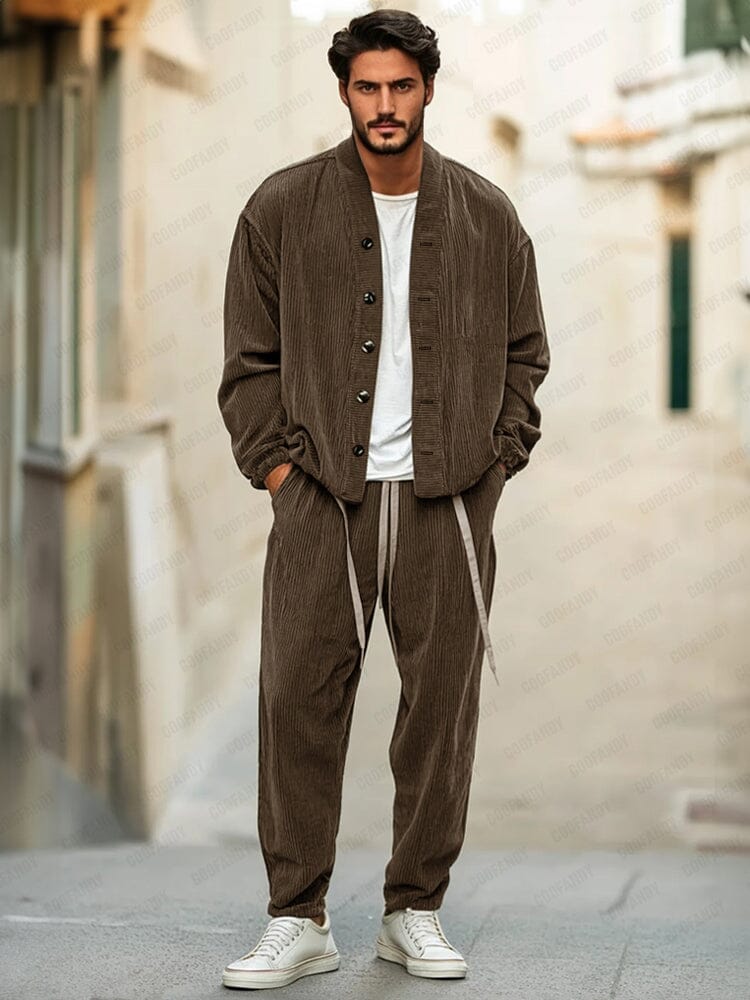 Effortless Style Corduroy Jacket Set - Image 2