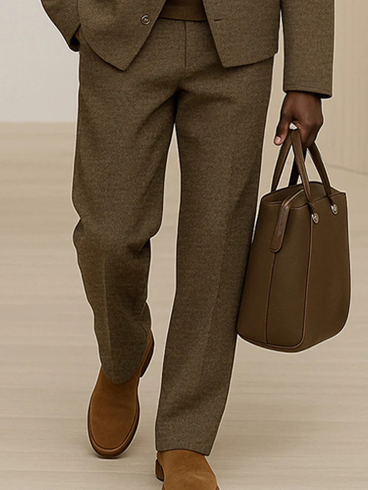 Elegant Designer Stand Collar Suit Set - Image 4