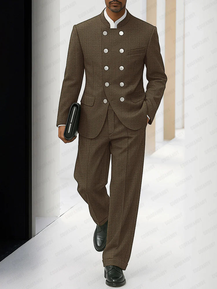 Elegant Tailored Double Breasted Thin Suit Set - Image 4