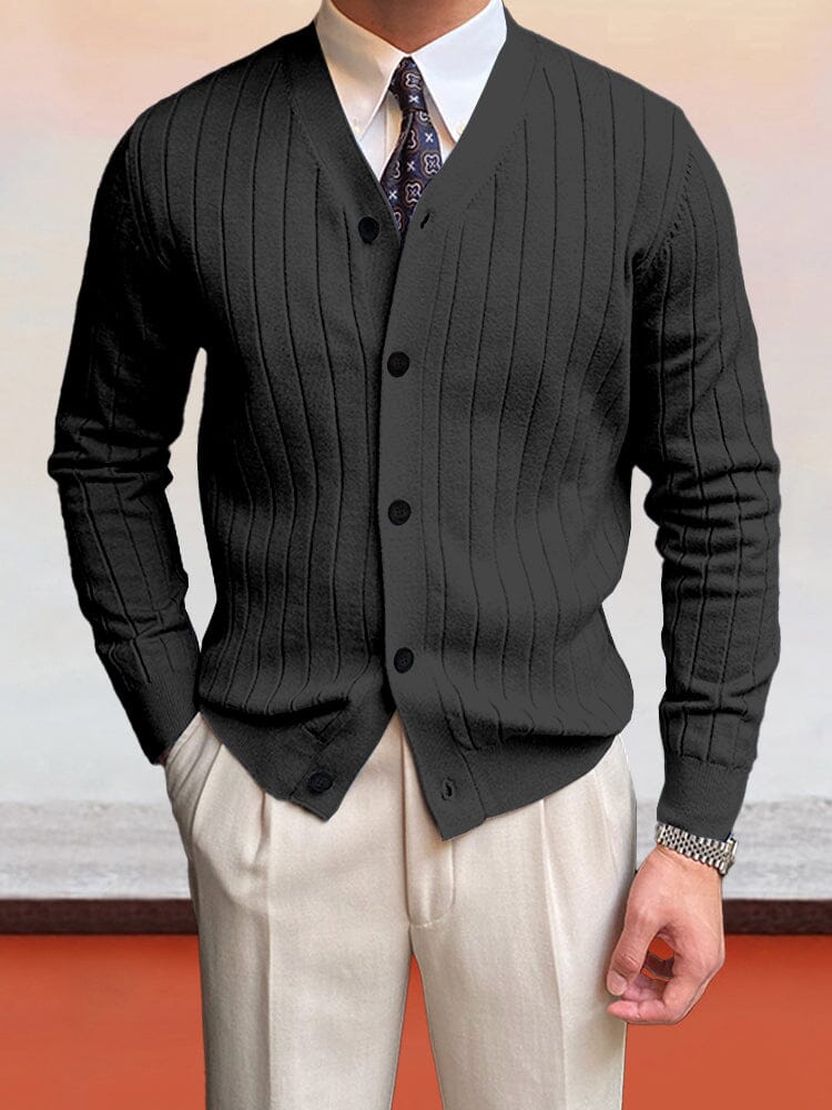 Elegant V-Neck Knit Cardigan - Image 2
