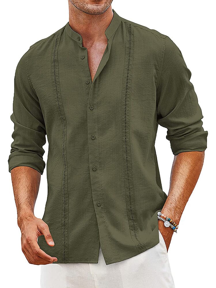 Embroidered Guayabera Linen Shirt (US Only) - Image 10