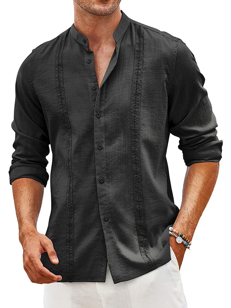 Embroidered Guayabera Linen Shirt (US Only) - Image 4