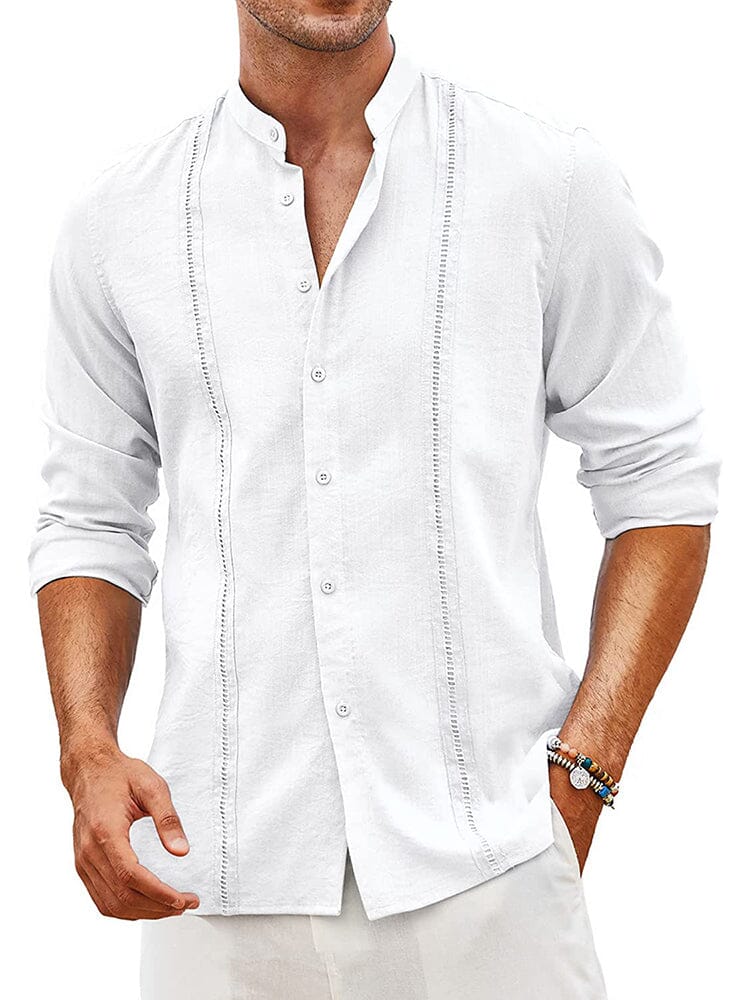 Embroidered Guayabera Linen Shirt (US Only) - Image 3