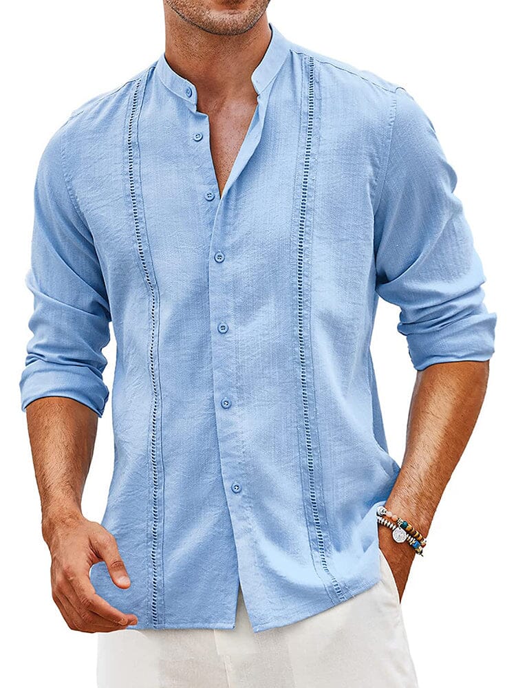 Embroidered Guayabera Linen Shirt (US Only) - Image 7