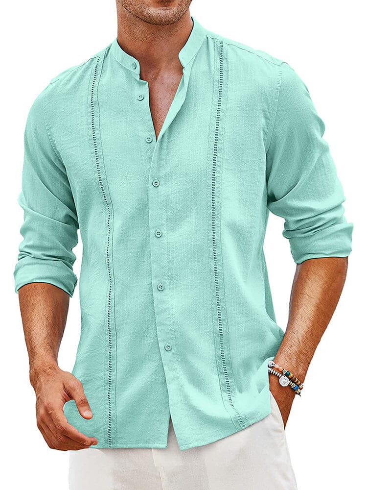 Embroidered Guayabera Linen Shirt (US Only) - Image 8