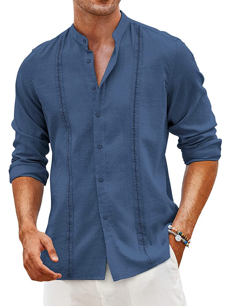 Embroidered Guayabera Linen Shirt (US Only) - Image 5