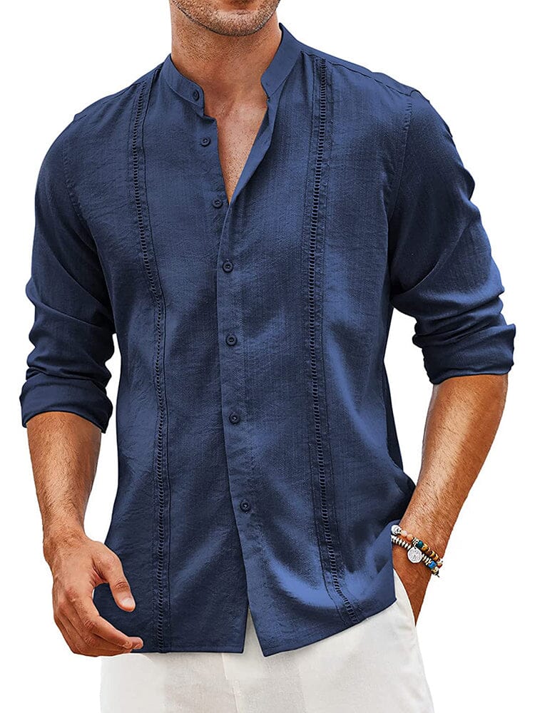 Embroidered Guayabera Linen Shirt (US Only) - Image 6