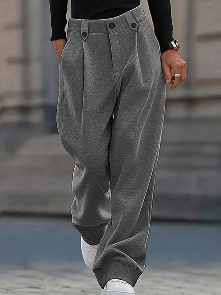 Enhanced Belt Loop Design Casual Pants - Image 2