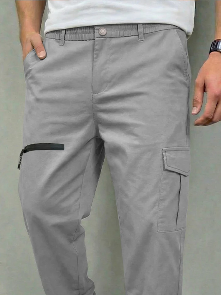 Essential 100% Cotton Multi-pocket Cargo Pants - Image 3