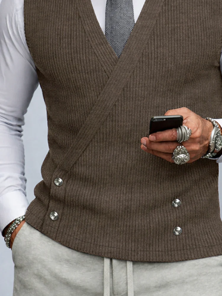 Essential V-Neck Knit Vest - Image 5