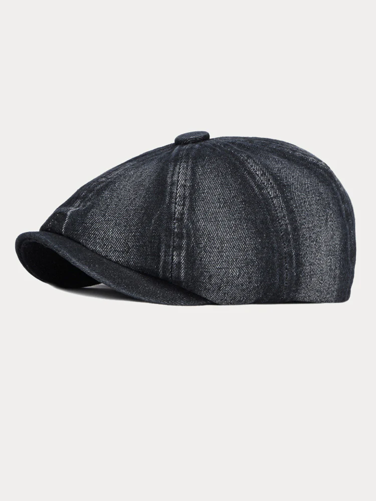 Esthetic Denim Newsboy Cap - Image 2