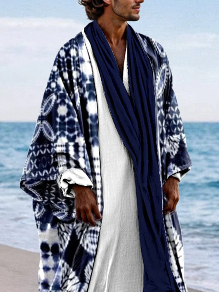 Ethnic Style Printed Outerwear Robe Set - Image 2