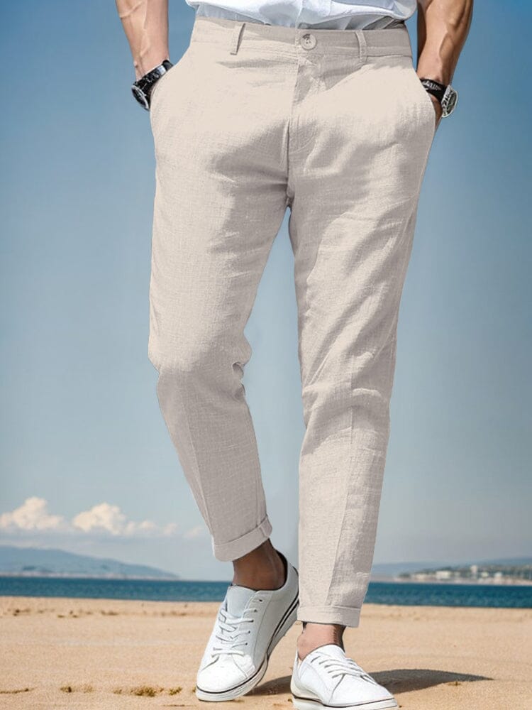 Everyday Ease Cotton Linen Tapered Pants - Image 6