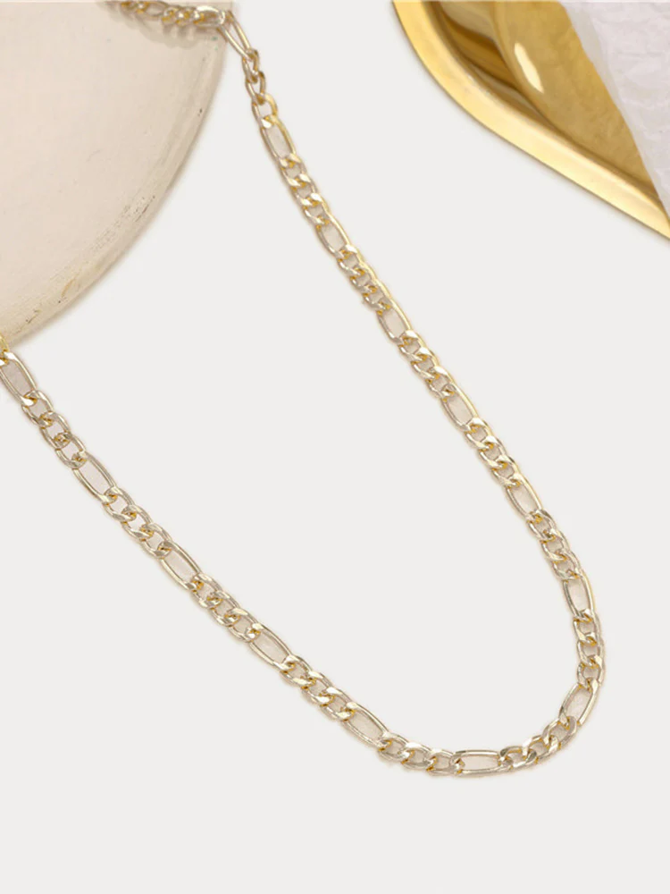 Everyday Simple Figaro Chain Necklace - Image 5