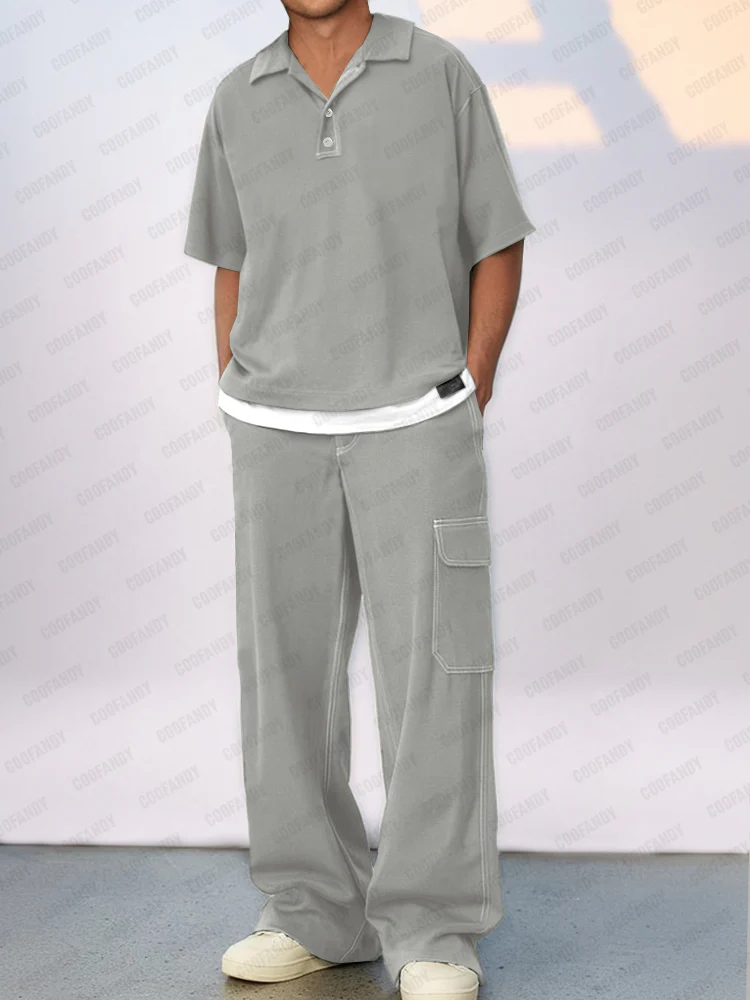 Fake Design Loose Fit 2-Piece Set - Image 2