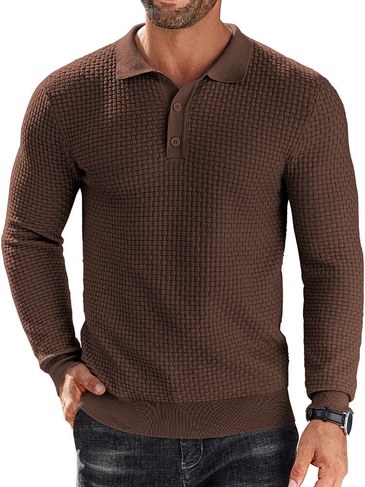 Fashion Knit Polo Collar Sweater (US Only) - Image 7