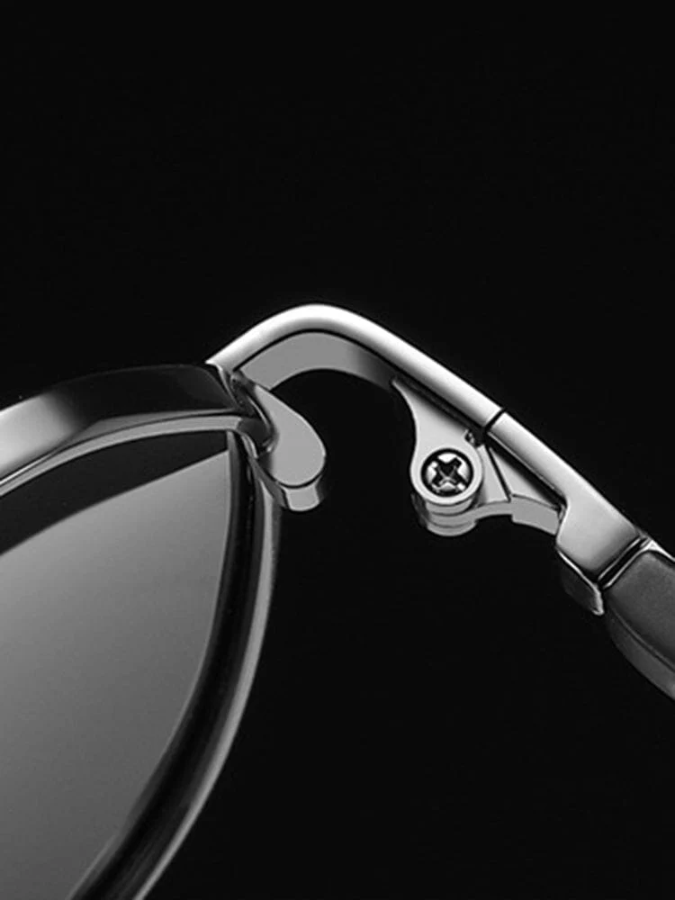 Fashion Round Cross Bar Polarized Sunglasses - Image 9