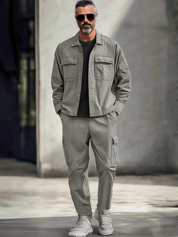 Functional Cotton Cargo Jacket Set - Image 14