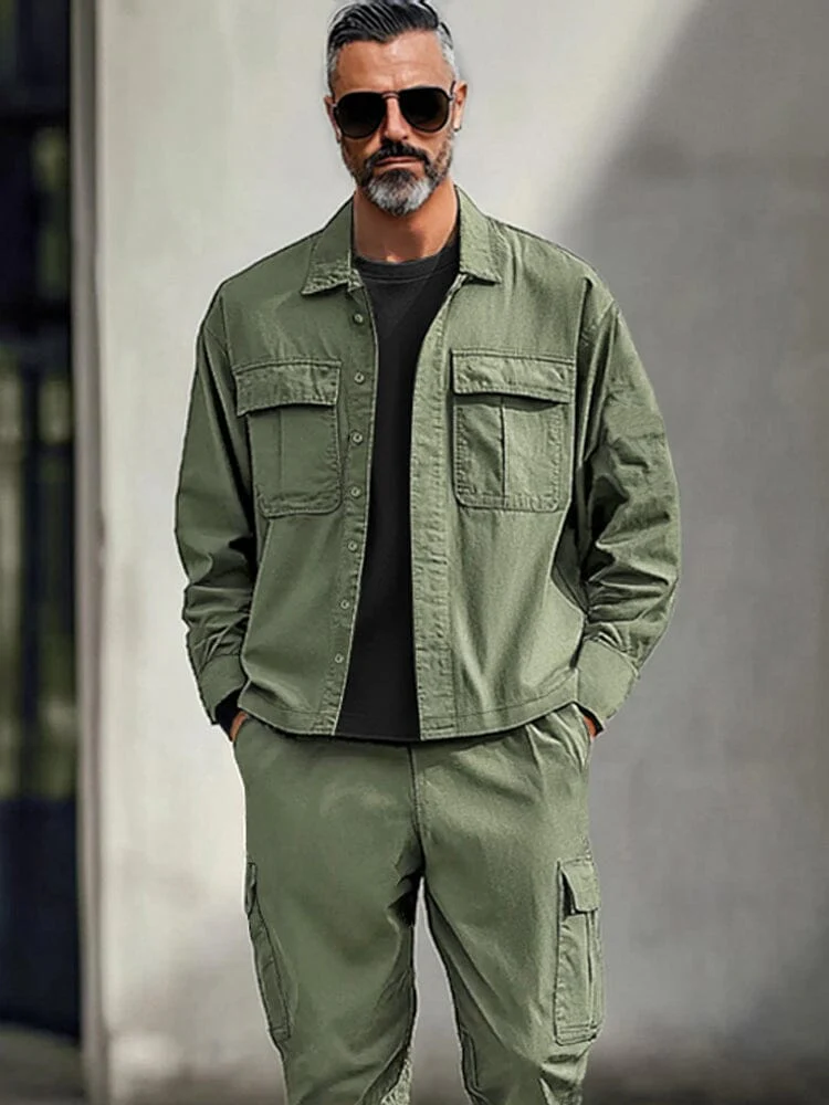 Functional Cotton Cargo Jacket Set - Image 7