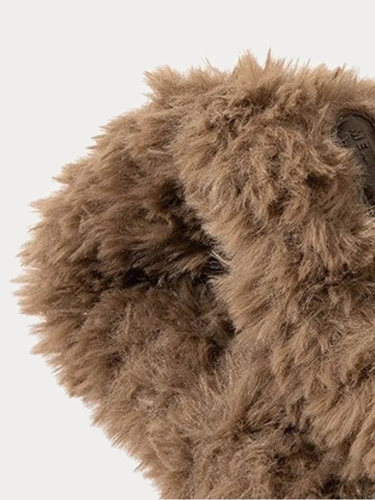 Fuzzy Bear Ears Knitted Beanie Hat - Image 11