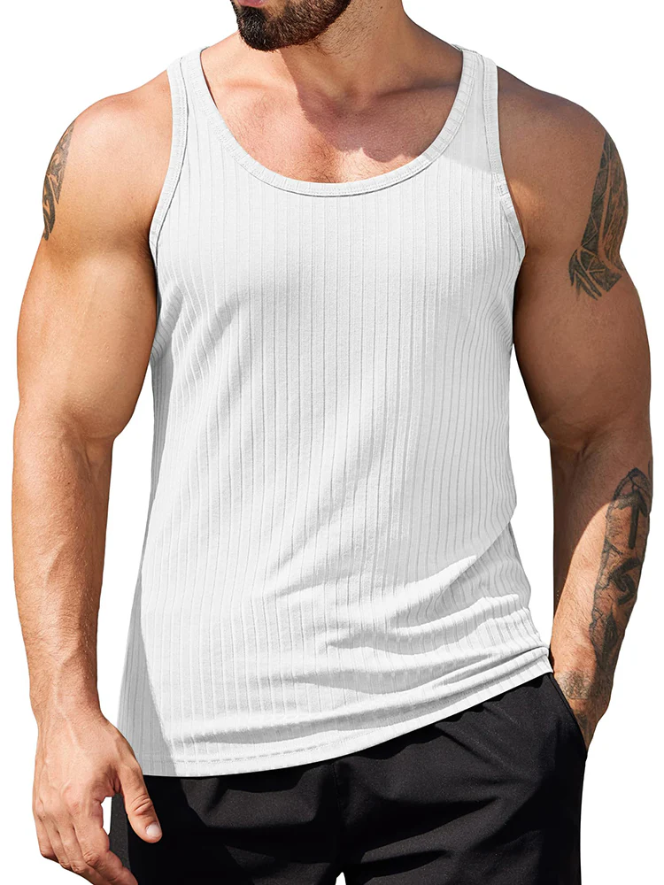 Gym Muscle Ribbed Knit Tank Top (US Only) - Image 3