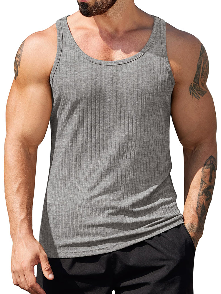 Gym Muscle Ribbed Knit Tank Top (US Only) - Image 4