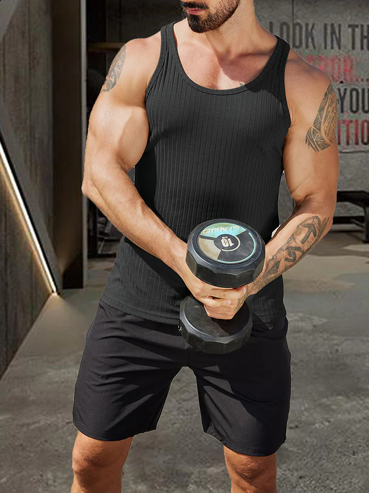 Gym Muscle Ribbed Knit Tank Top (US Only) - Image 5