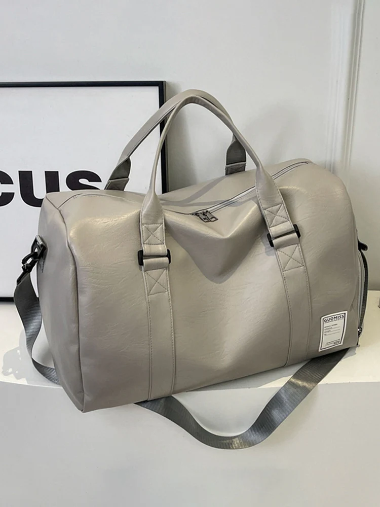 Large Capacity PU Leather Travel Bag - Image 3