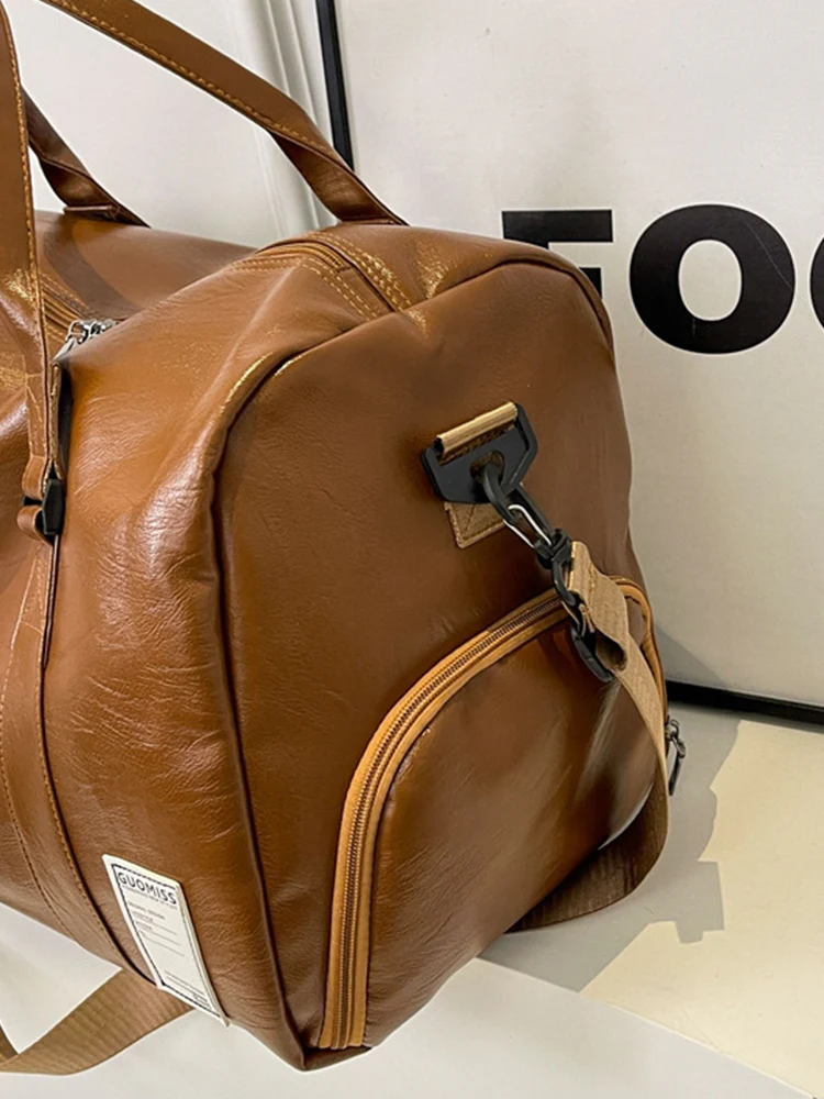 Large Capacity PU Leather Travel Bag - Image 9