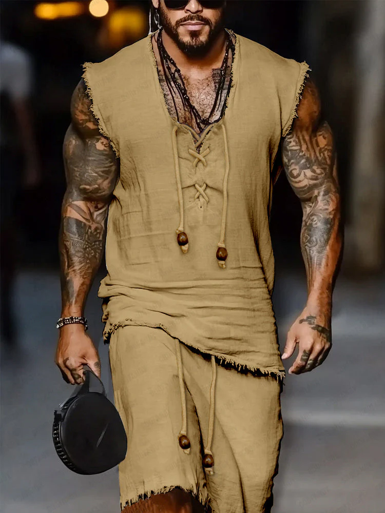 Leisure Raw Edge Design Cotton Set - Image 7