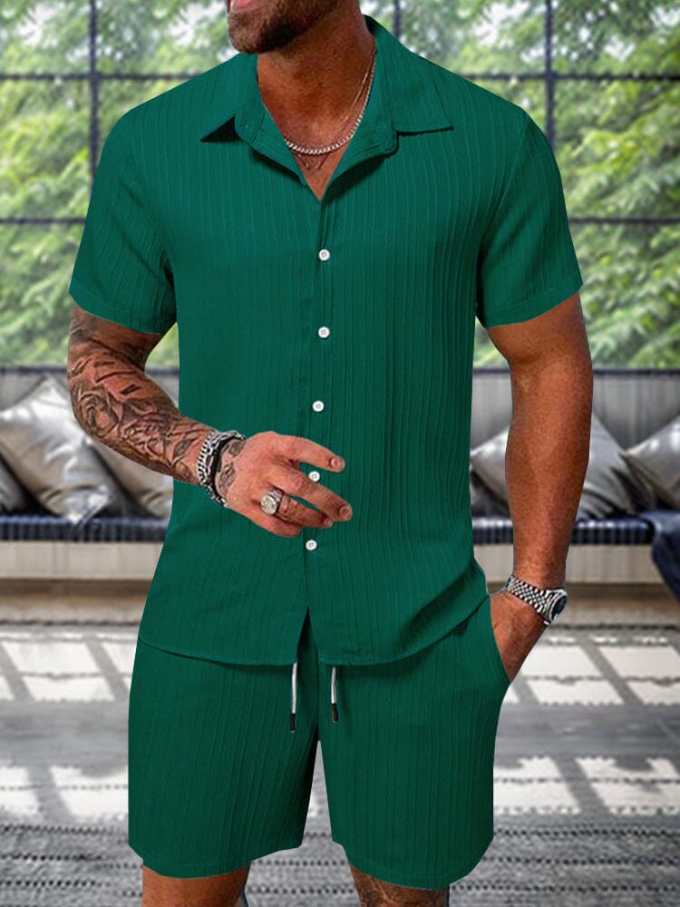 Leisure Textured Shirt Set - Image 12