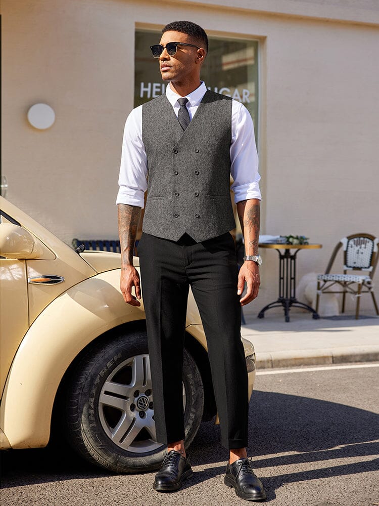 Lightweight Double Breasted Suit Vest (US Only) - Image 6