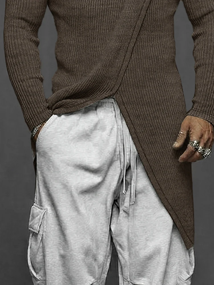 Long Style Slit Design Pullover Top - Image 4