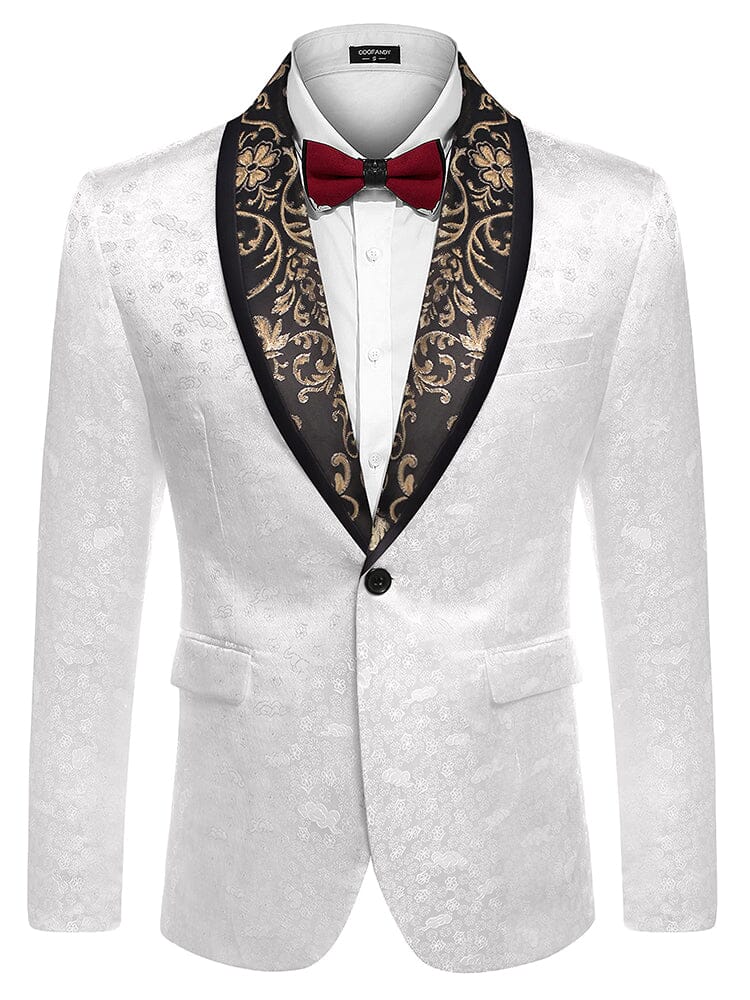 Luxury Floral Tuxedo Embroidered Blazer (US Only) - Image 8