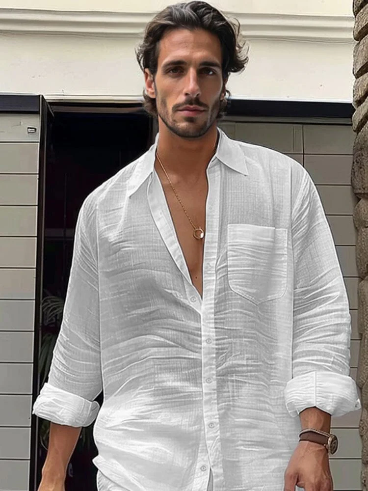 Minimalist 100% Cotton Shirt Set - Image 3