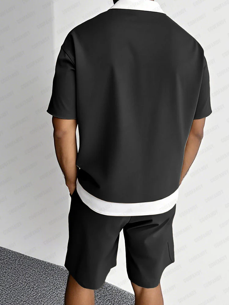 Minimalist Color Block Casual Set - Image 22