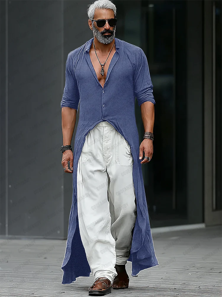 Minimalist Streetwear Fashion Longline Shirt - Image 2