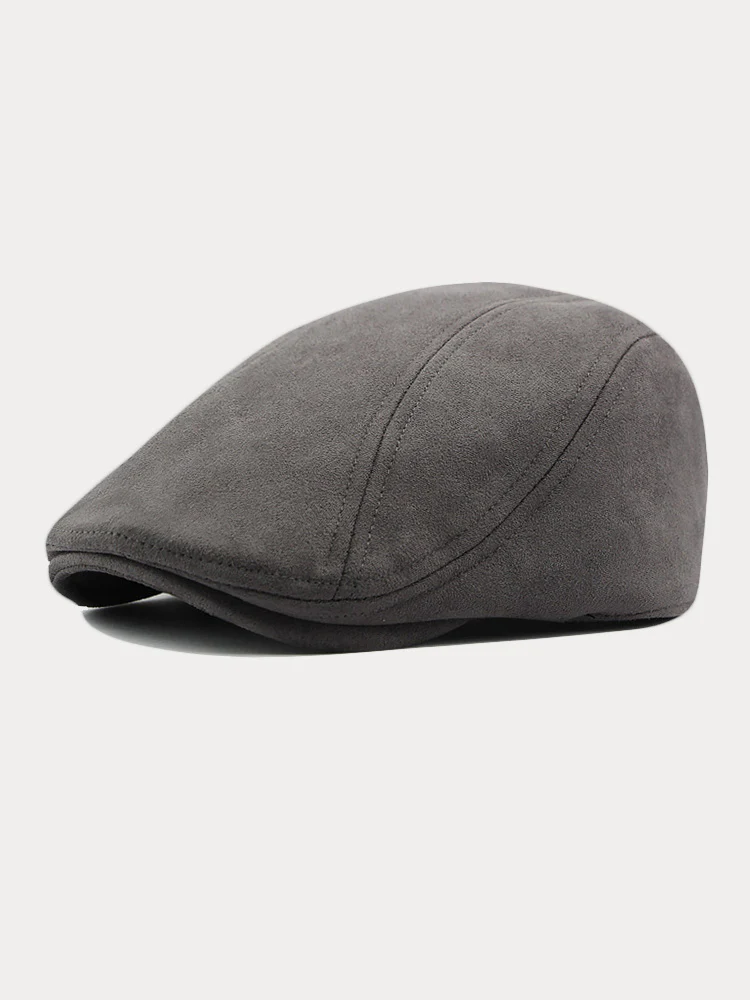 Minimalist Suede Beret Hats - Image 5