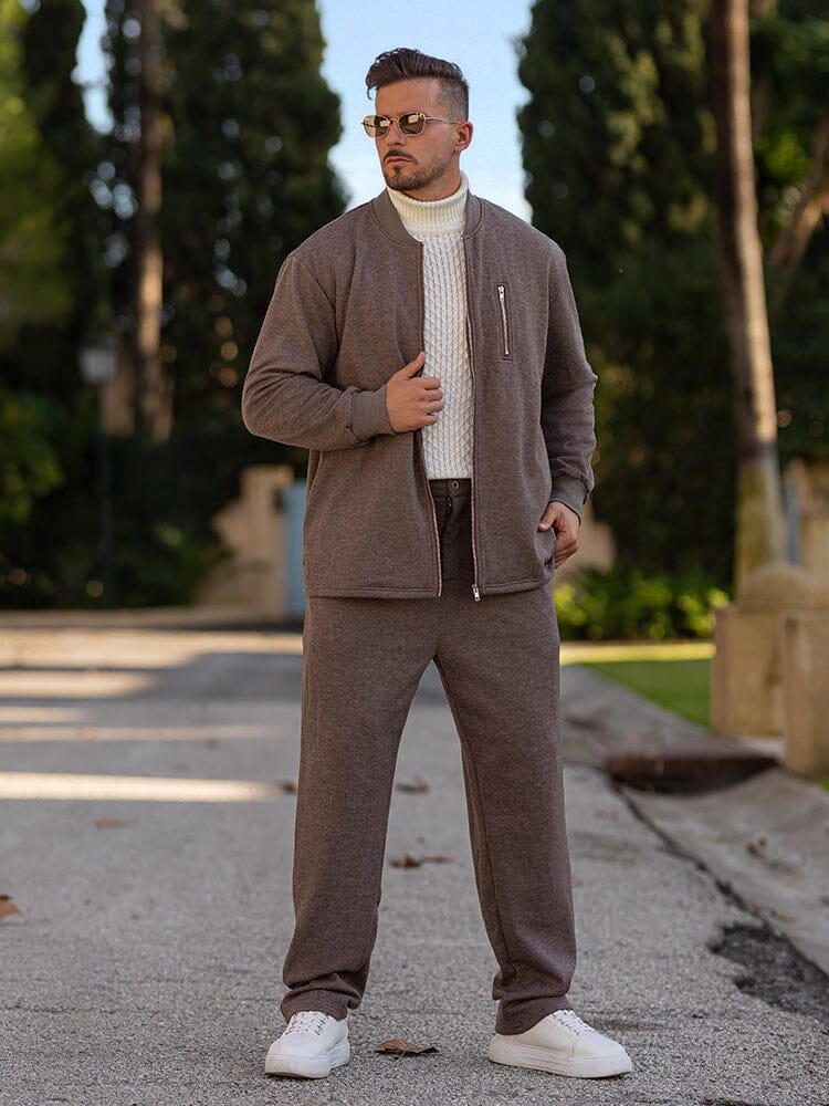 Minimalist Zippered Jacket Set - Image 16